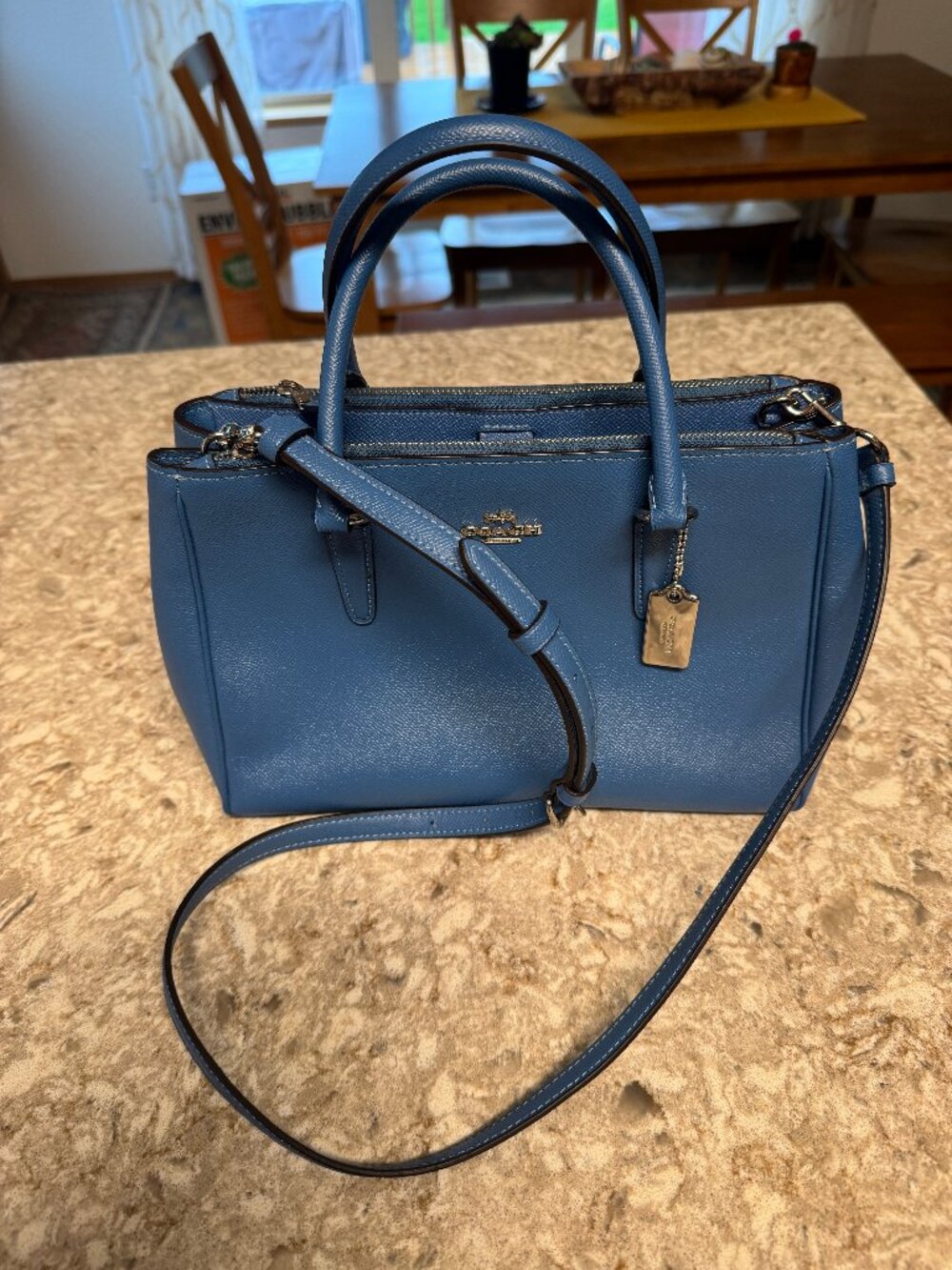 Blue Coach Charlie Carryall Bag